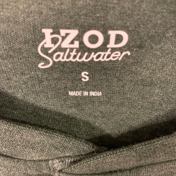 Izod Saltwater Henley Long Sleeve Shirt S Deep Forest - Picture 3 of 9